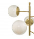Pendant Light Natural Brass & Opal Glass, 5x E14