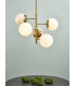 Pendant Light Natural Brass & Opal Glass, 5x E14