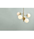 Pendant Light Natural Brass & Opal Glass, 5x E14