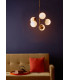 Pendant Light Natural Brass & Opal Glass, 5x E14