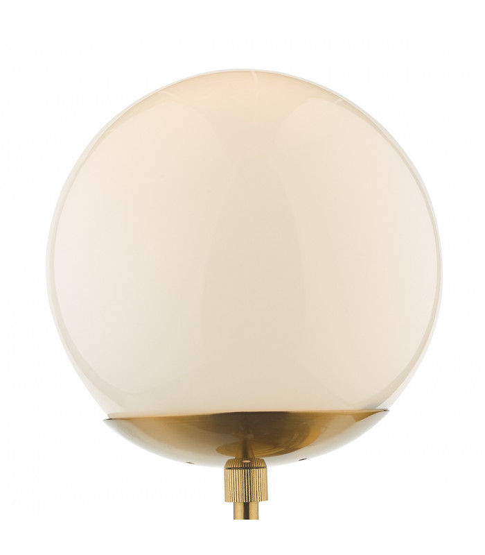 Wall Light Natural Brass Opal Glass
