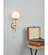 Wall Light Natural Brass Opal Glass