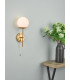 Wall Light Natural Brass Opal Glass