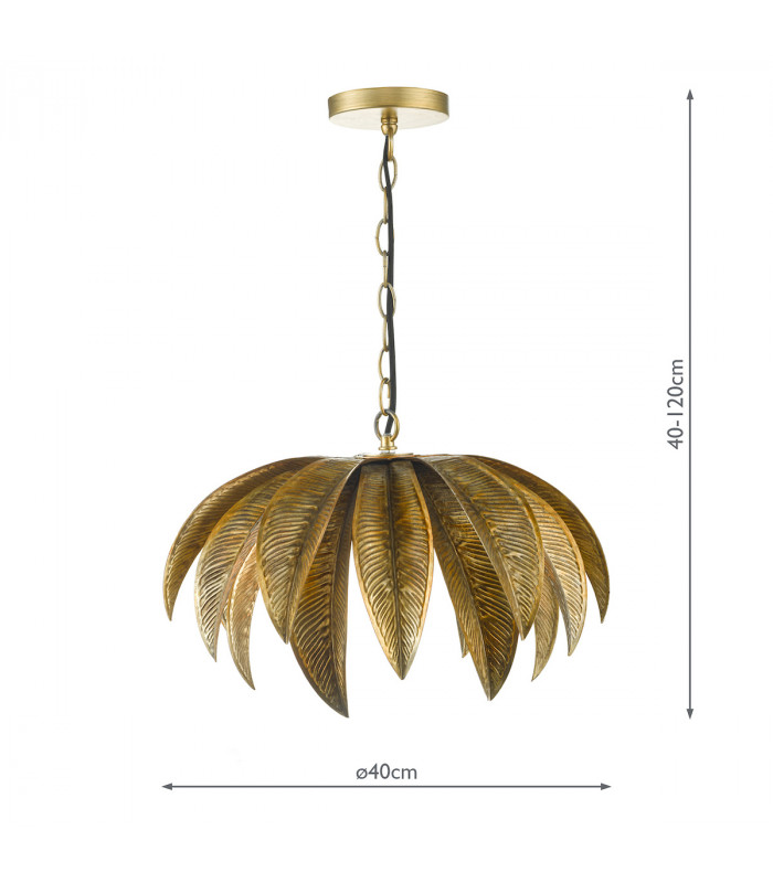 Pendant Light Antique Gold, 1x E27