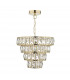 4 Tier Pendant Light Crystal & Gold, 1x E27