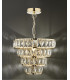 4 Tier Pendant Light Crystal & Gold, 1x E27