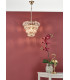 4 Tier Pendant Light Crystal & Gold, 1x E27