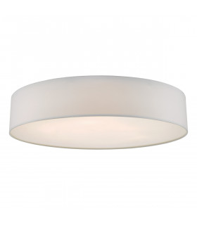 Cylindrical Flush Ceiling Light Ivory, 6x E27