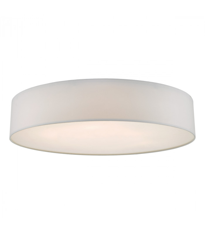 Cylindrical Flush Ceiling Light Ivory, 6x E27