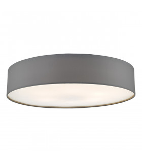 Cylindrical Flush Ceiling Light Grey, 6x E27