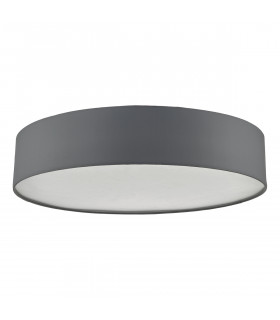 Cylindrical Flush Ceiling Light Grey, 6x E27