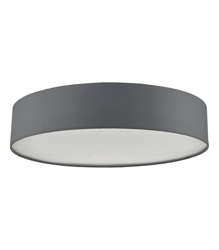 Cylindrical Flush Ceiling Light Grey, 6x E27