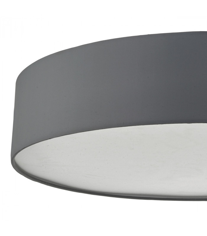 Cylindrical Flush Ceiling Light Grey, 6x E27