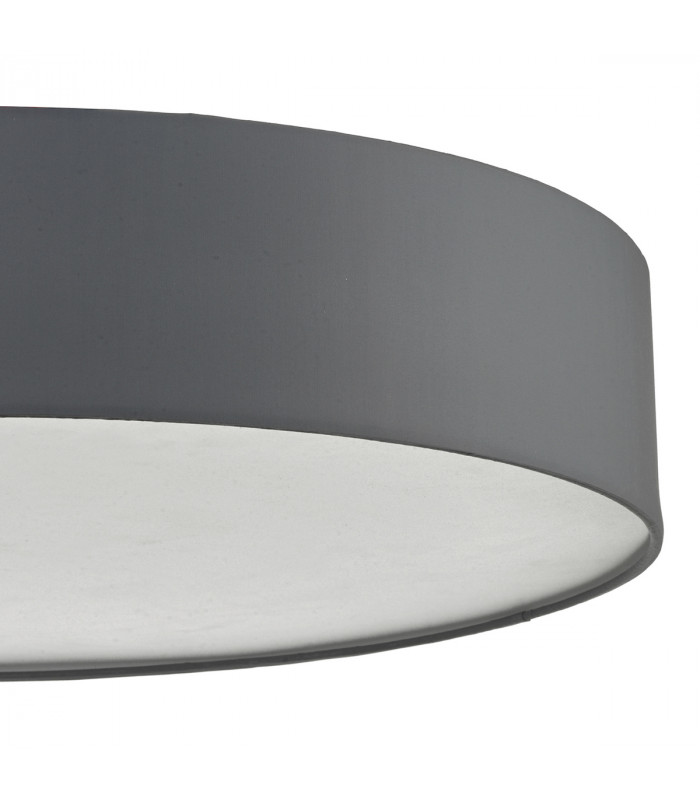 Cylindrical Flush Ceiling Light Grey, 6x E27