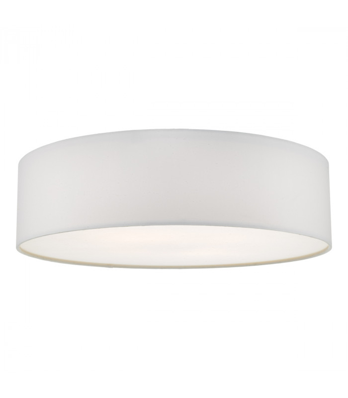 Cylindrical Flush Ceiling Light Ivory, 4x E27
