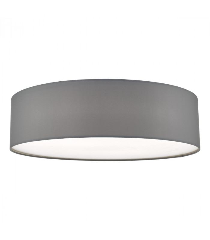 Cylindrical Flush Ceiling Light Grey, 4x E27