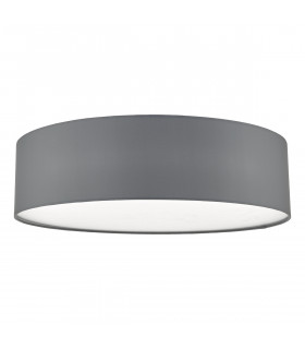 Cylindrical Flush Ceiling Light Grey, 4x E27