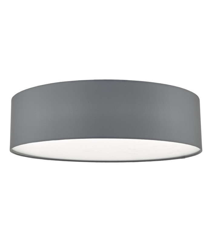 Cylindrical Flush Ceiling Light Grey, 4x E27