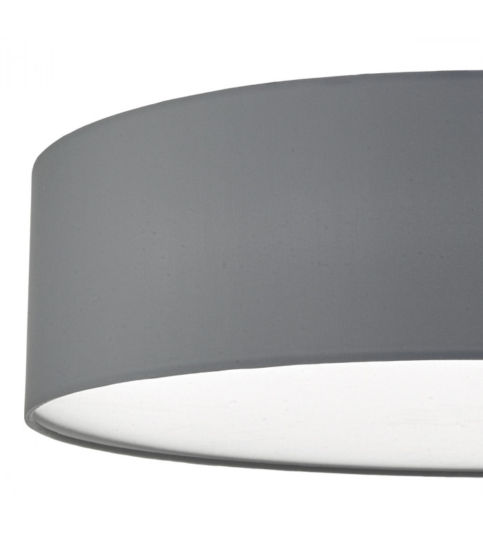 Cylindrical Flush Ceiling Light Grey, 4x E27
