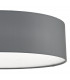 Cylindrical Flush Ceiling Light Grey, 4x E27