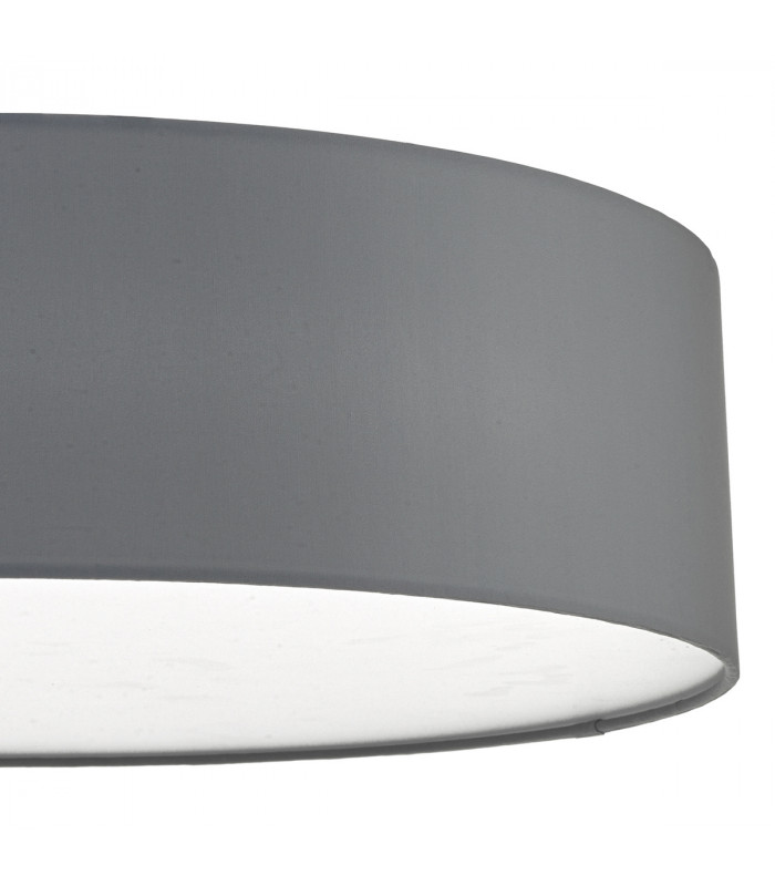 Cylindrical Flush Ceiling Light Grey, 4x E27