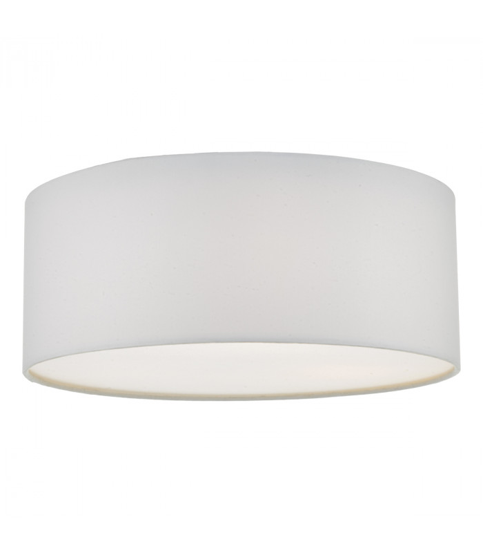 Cylindrical Flush Ceiling Light Ivory, 3x E27