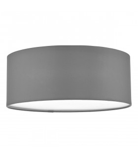 Cylindrical Flush Ceiling Light Grey, 3x E27