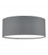 Cylindrical Flush Ceiling Light Grey, 3x E27