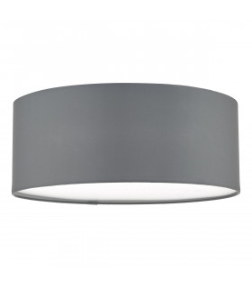 Cylindrical Flush Ceiling Light Grey, 3x E27