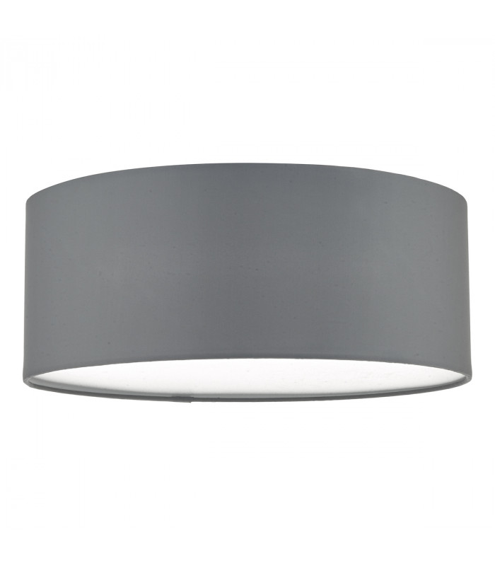 Cylindrical Flush Ceiling Light Grey, 3x E27