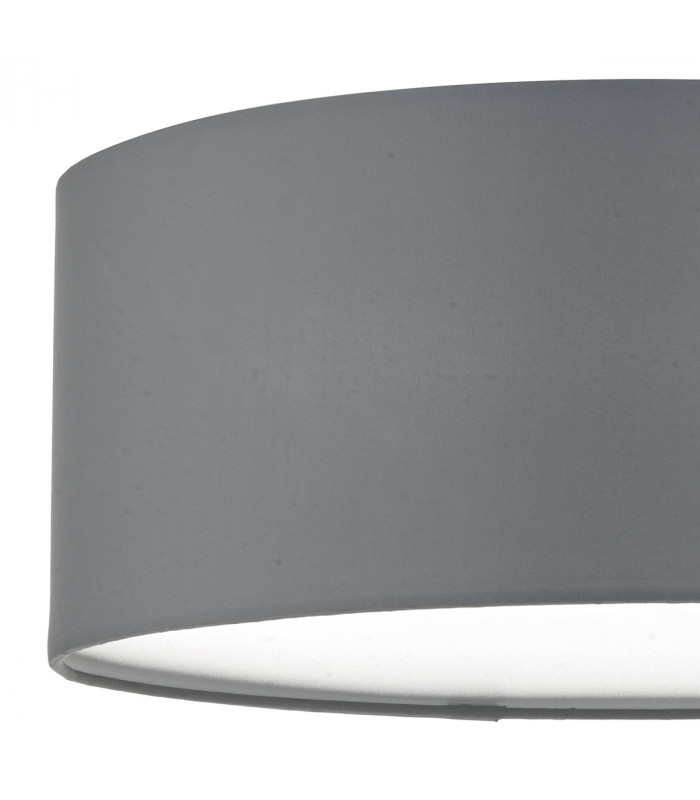 Cylindrical Flush Ceiling Light Grey, 3x E27