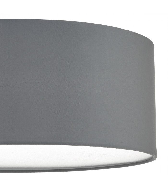 Cylindrical Flush Ceiling Light Grey, 3x E27