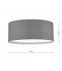 Cylindrical Flush Ceiling Light Grey, 3x E27