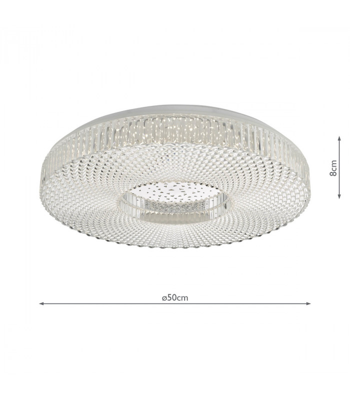 Flush Ceiling Light Acrylic Large LED