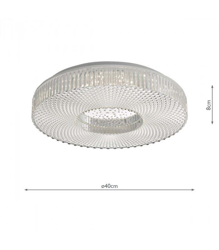 Flush Ceiling Light Acrylic Medium LED