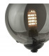 Wall Light Matt Black With Smoked Glass, 1x G9