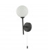 Wall Light Matt Black With Opal Glass, 1x G9