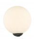 Wall Light Matt Black With Opal Glass, 1x G9