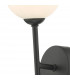 Wall Light Matt Black With Opal Glass, 1x G9