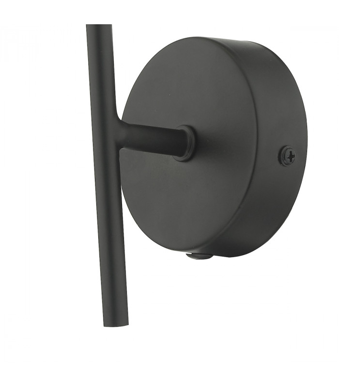 Wall Light Matt Black With Opal Glass, 1x G9