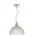 Dome Pendant Light Chrome And Clear Glass, 1x E27