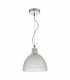 Dome Pendant Light Chrome And Clear Glass, 1x E27