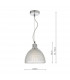 Dome Pendant Light Chrome And Clear Glass, 1x E27