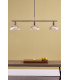 Straight Bar Pendant Light Antique Brass & Glass, 3x E14