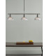 Straight Bar Pendant Light Antique Brass & Glass, 3x E14
