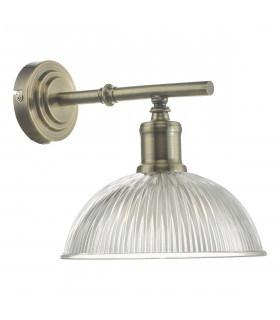 Wall Light Antique Brass & Glass