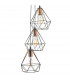 Cluster Pendant Light Black & Copper, 3x E27