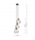 Cluster Pendant Light Black & Copper, 3x E27
