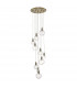 Cluster Pendant Light Brass & Glass, 10x G4