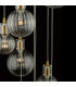 Cluster Pendant Light Brass & Glass, 10x G4